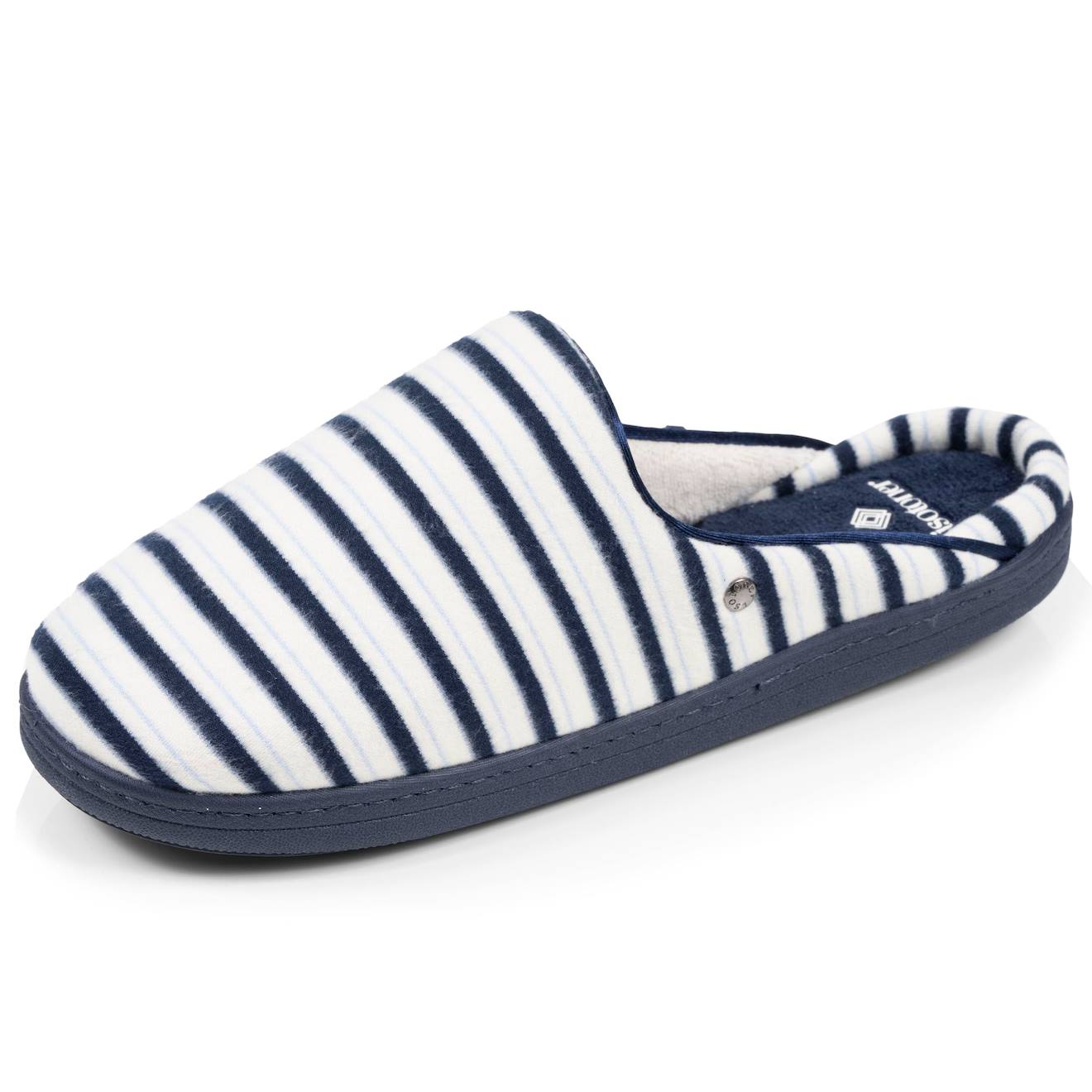 Chaussons Mules Ultra Confortables Et Lgers Mousse Mmoire De Forme Rayuresbleues 33 €