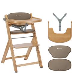 Chaise haute bébé en bois avec coussin timba  - vertbaudet enfant