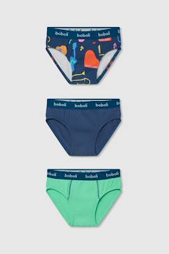 Pack de 3 boxers en coton imprimé  - vertbaudet enfant