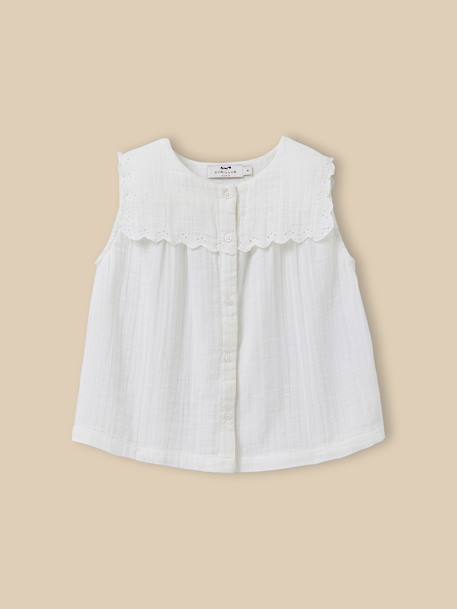 Fille-Chemise  sans manches - gaze de coton biologique