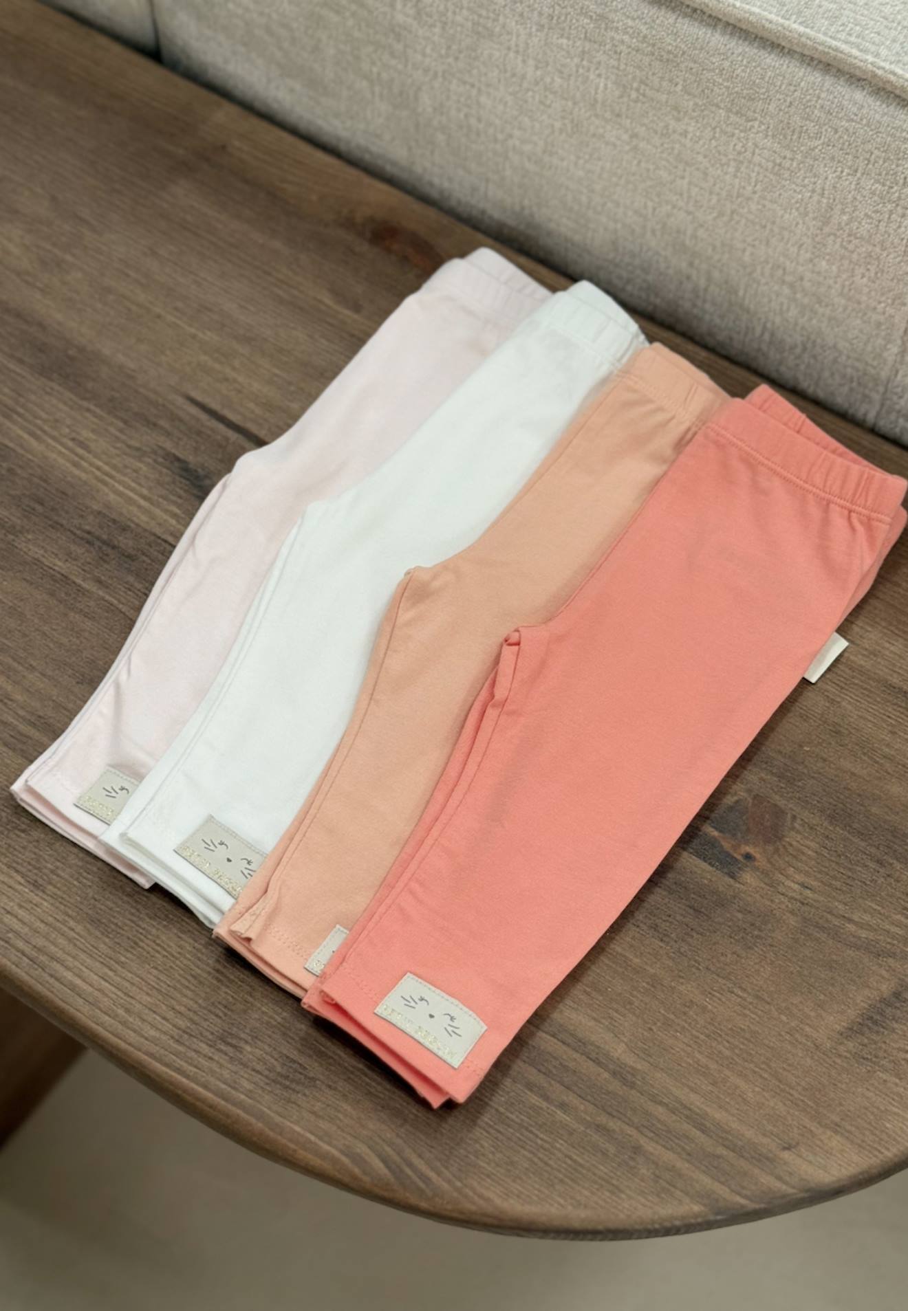 Lot de 4 leggings bébé badian rose