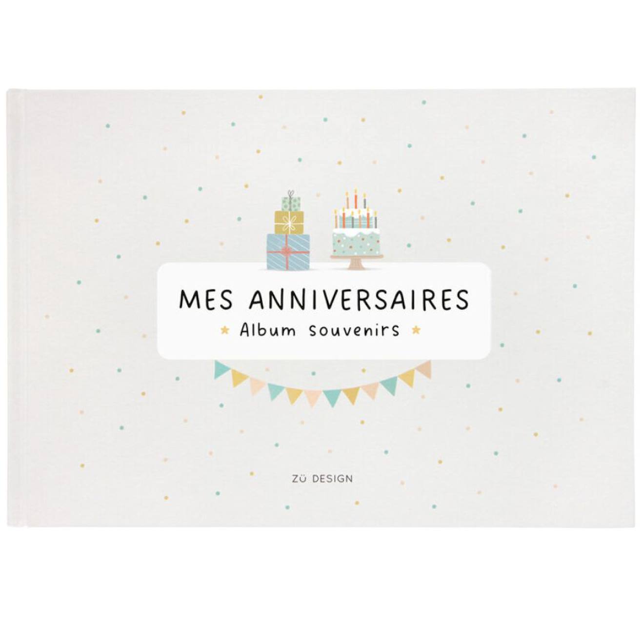 Album Anniversaire Enfant À Personnaliser Avec Pages Souvenirs Et Photos – 54 Pages Couverture Cartonnée Beige, Rose, Ocre (Zü) - Image 1