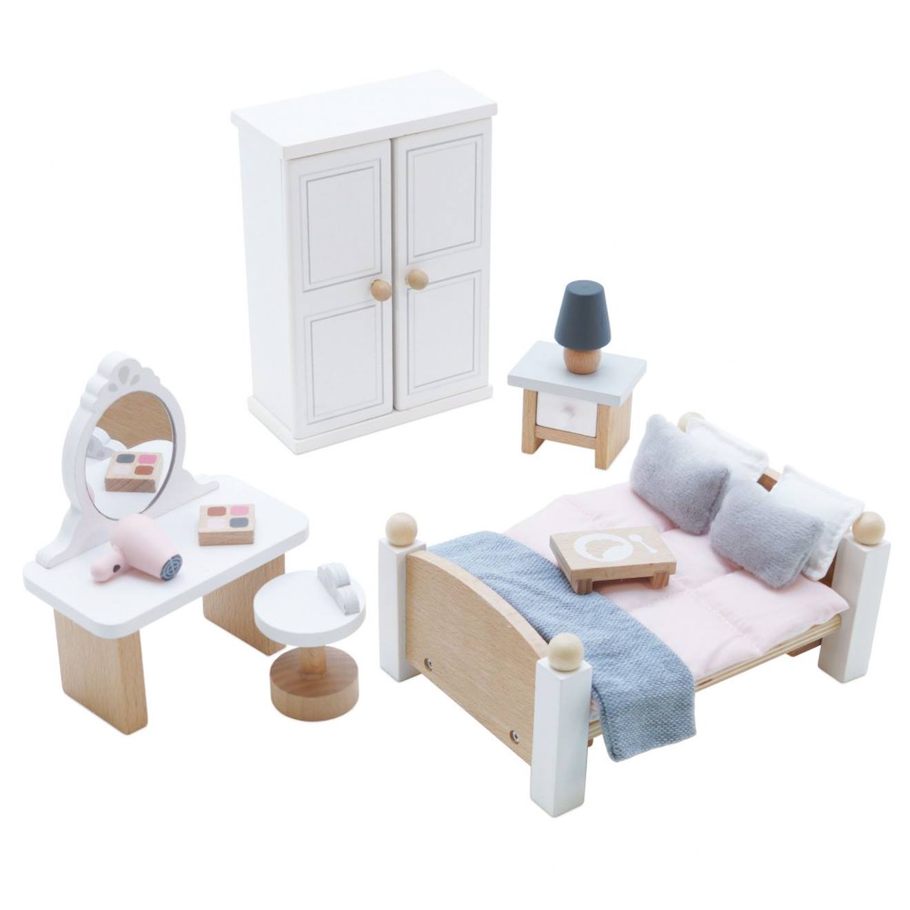 Chambre À Coucher Pour Maison De Poupées Beige