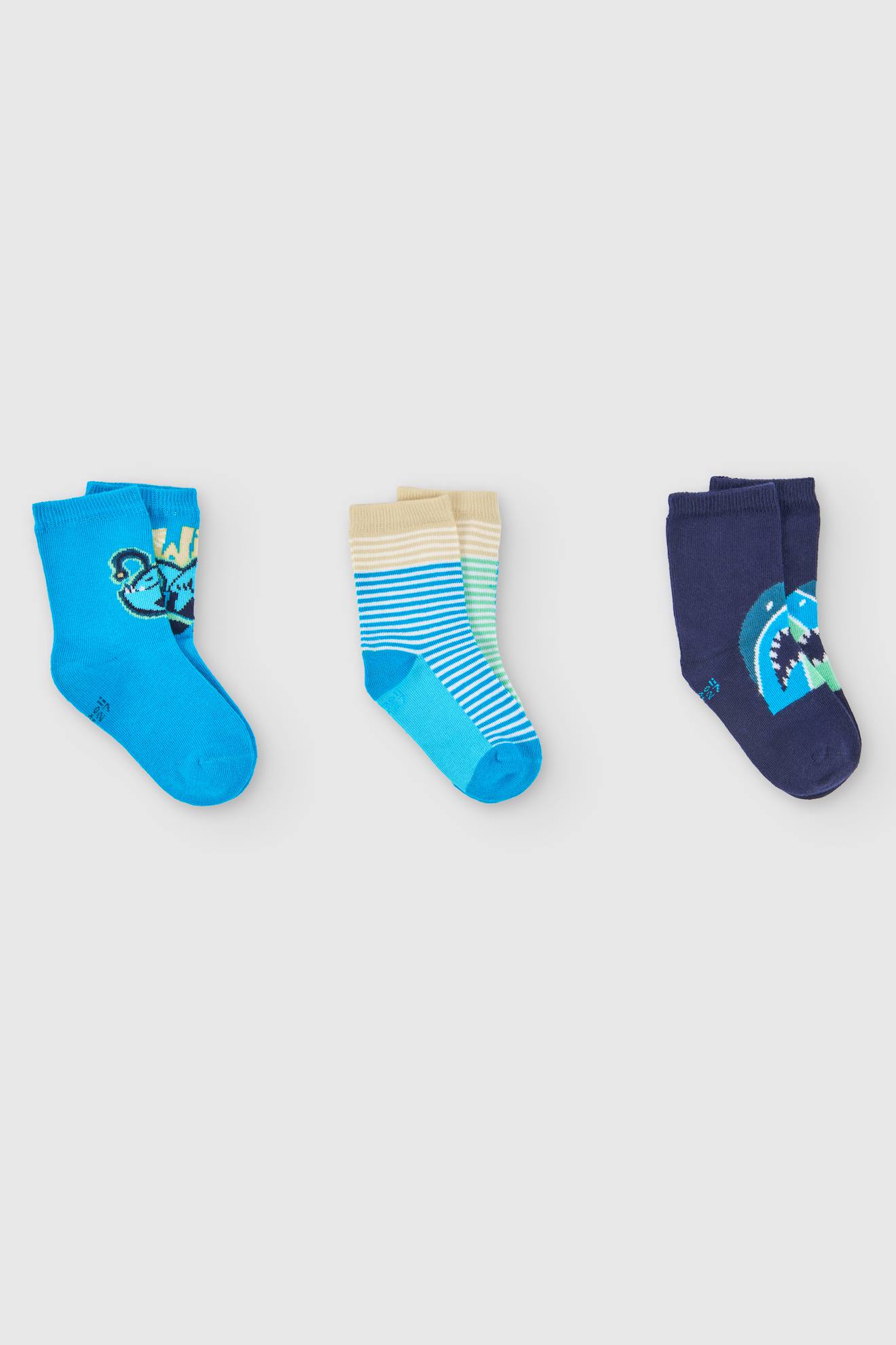 Lot De 3 Paires De Chaussettes Imprimes Vert 5 €