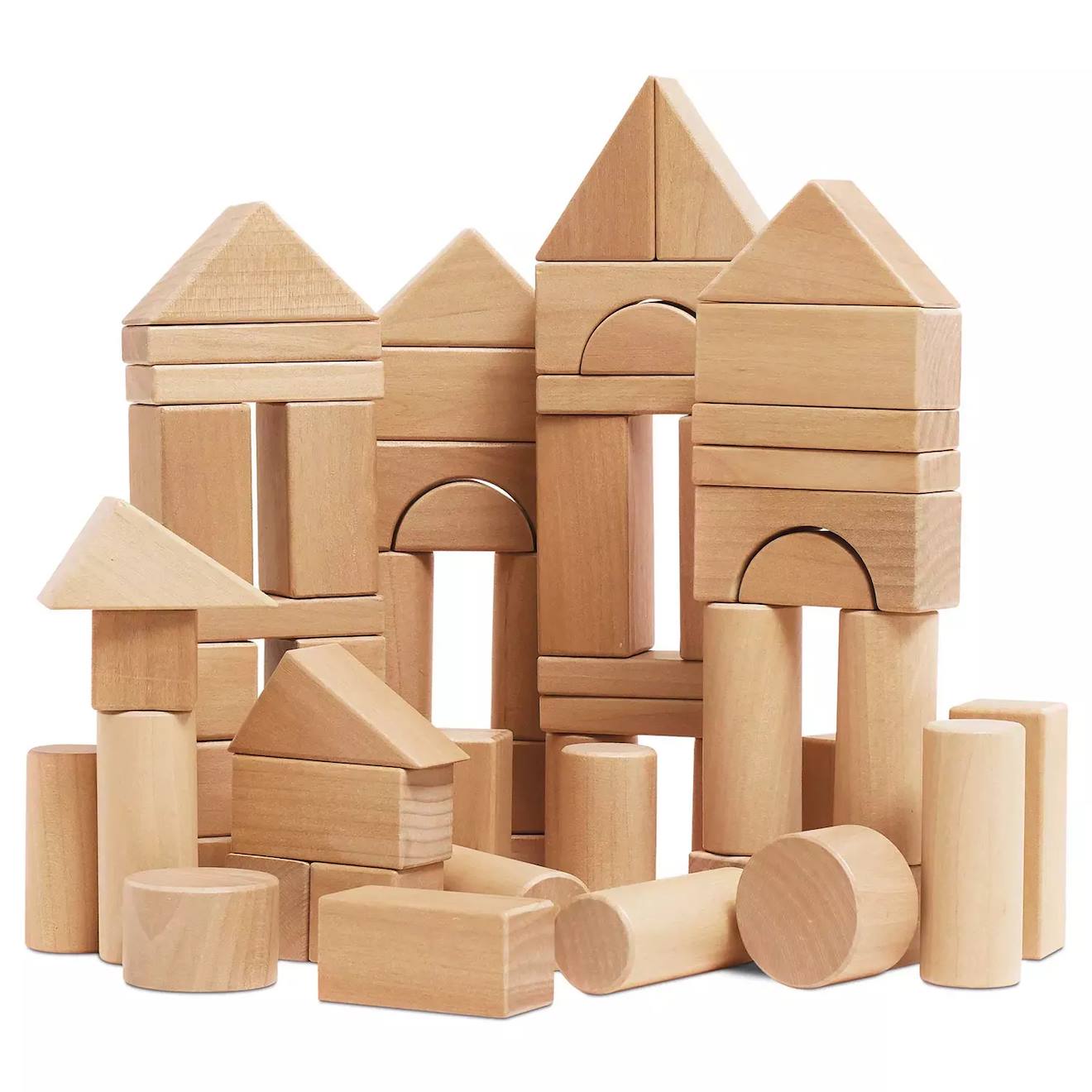 Blocs De Construction En Bois Naturel Beige