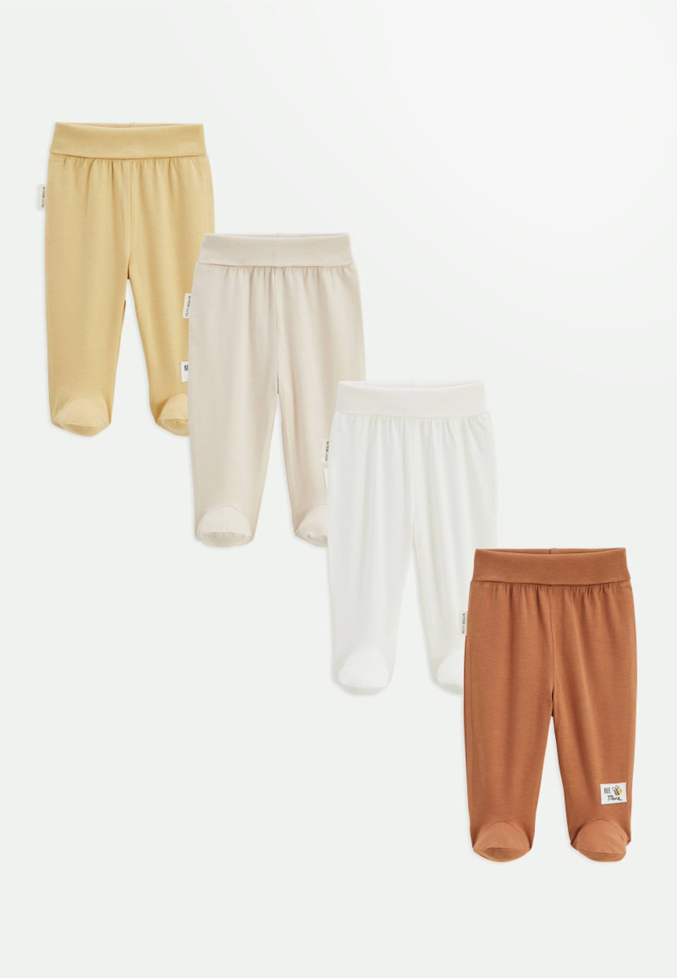 Lot De 4 Pantalons Bébé Eden Beige