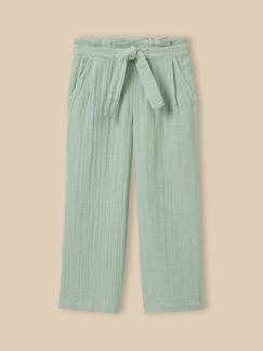 -Pantalon en gaze en coton biologique