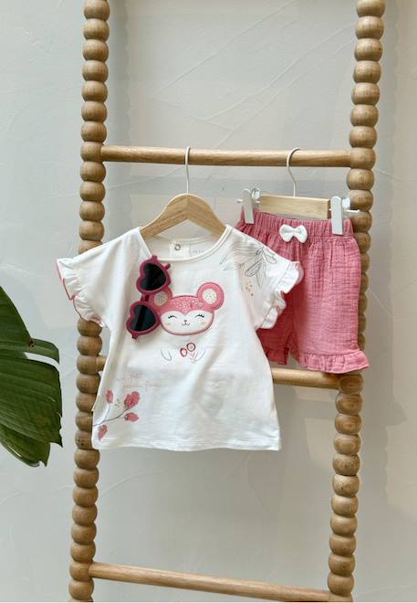 Bébé-Ensemble enfant t-shirt et short en gaze de coton anaelle