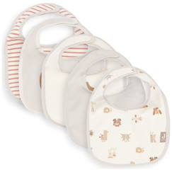 Puériculture-Repas-Lot de 5 bavoirs bébé imperméables avec fermeture velcro