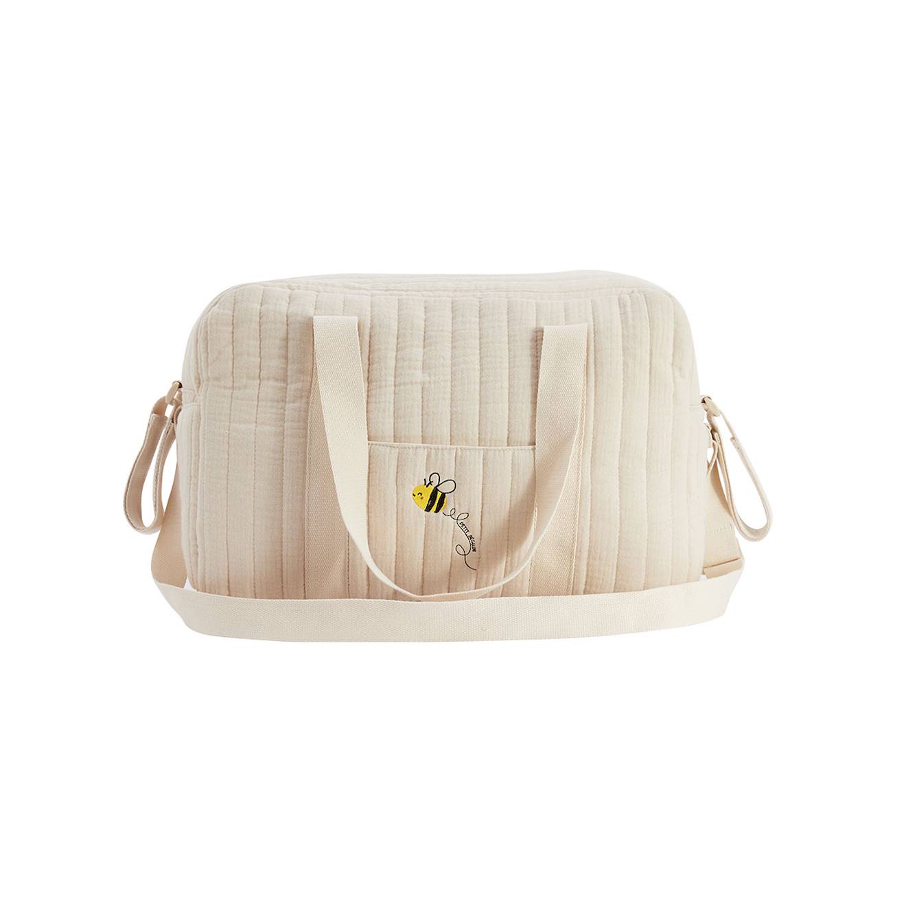 Sac À Langer En Gaze De Coton Eden Beige (Petit Beguin) - Image 1