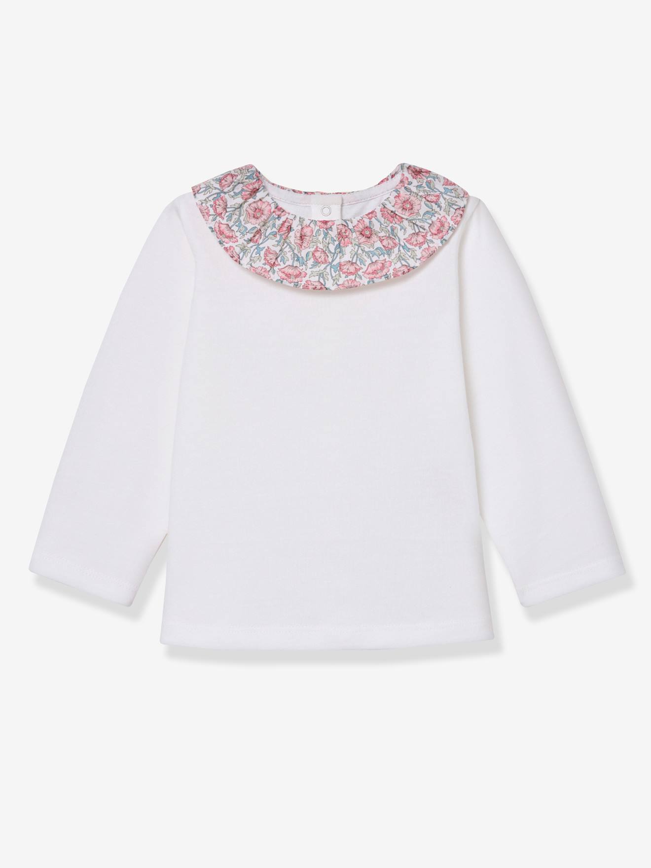 T-shirt manches longues fleuri rose clair T-shirt manches longues fleuri rose clair
