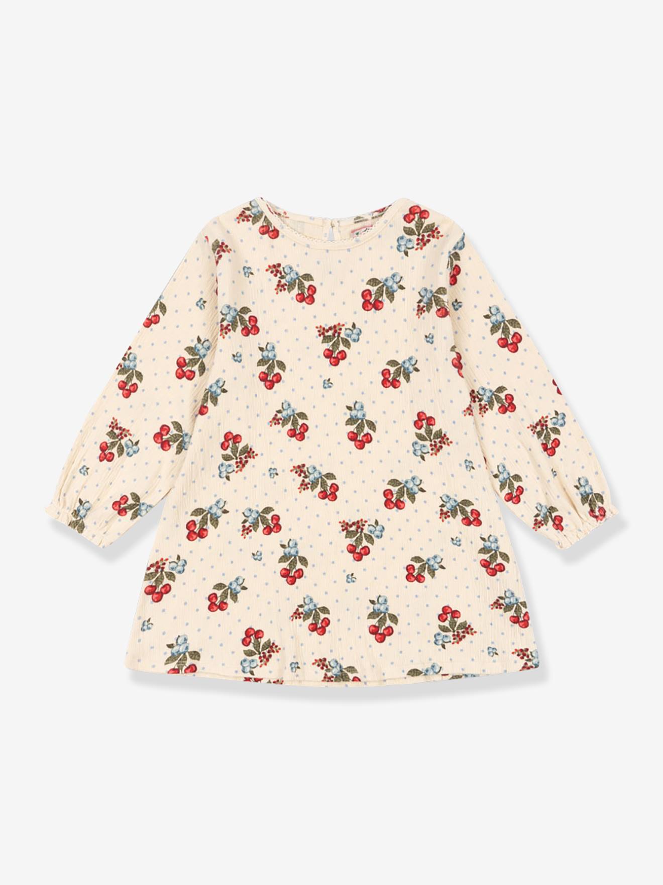 Robe courte fille beige