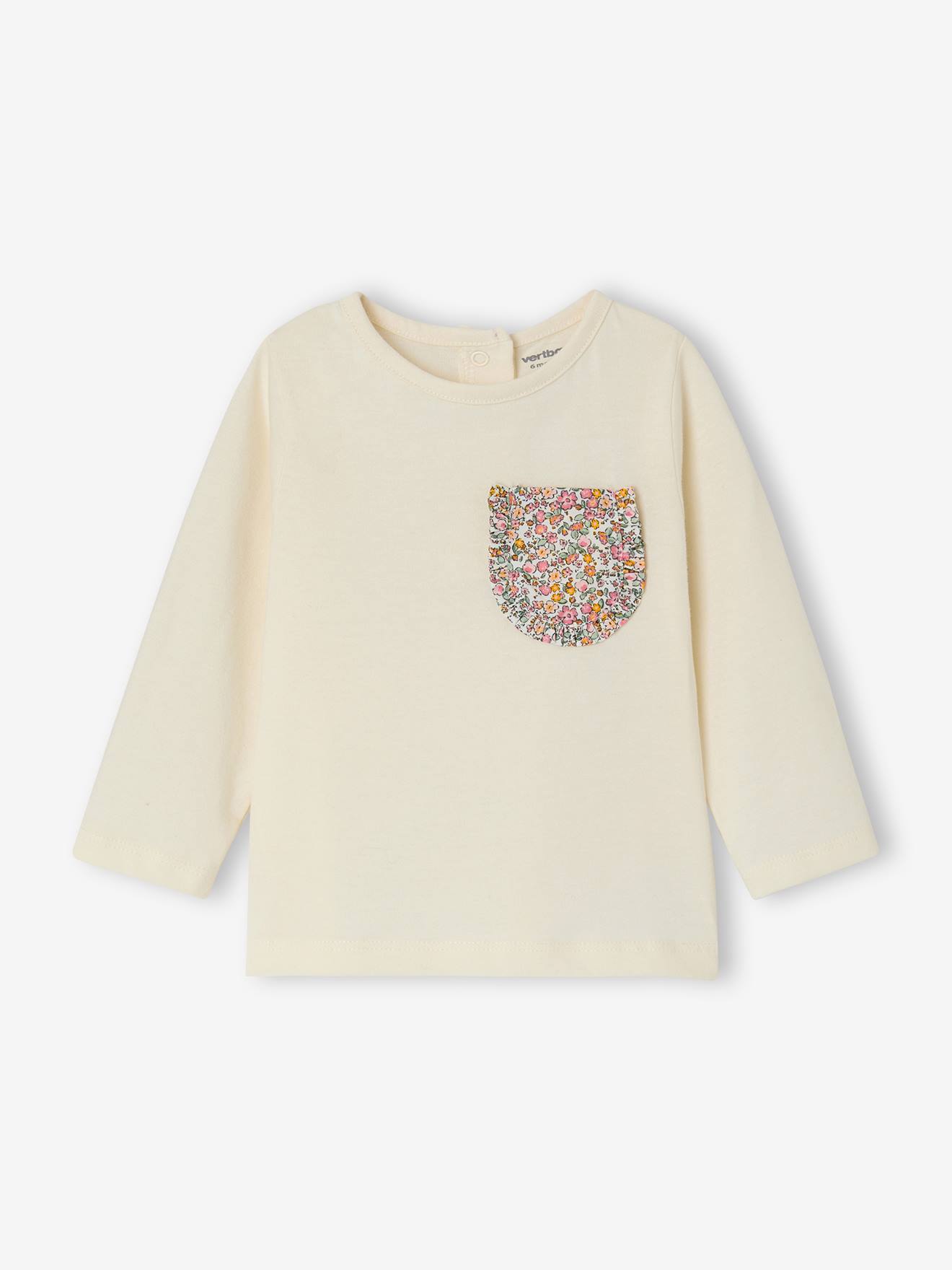 T-shirt manches longues bb fille cru 4 €