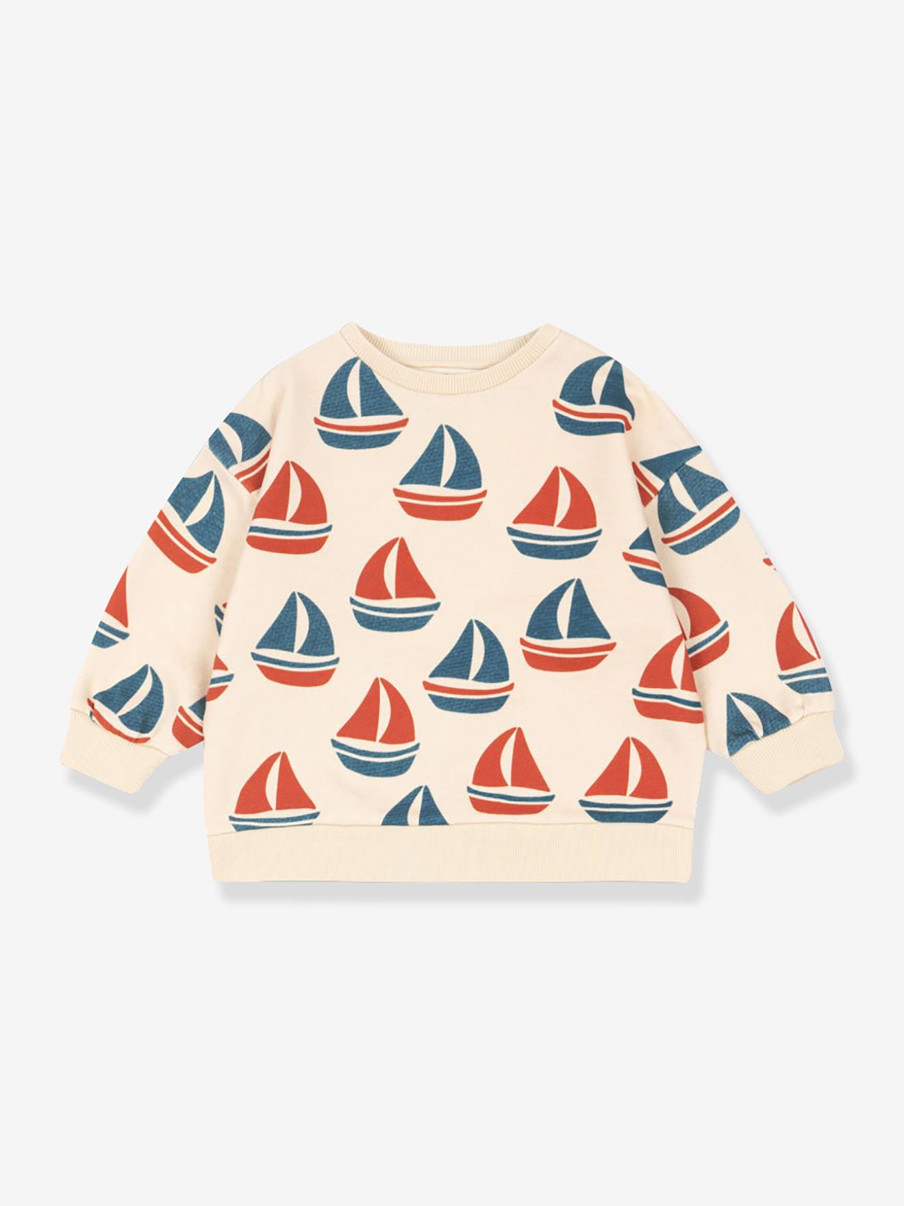 Sweat enfant bateau écru