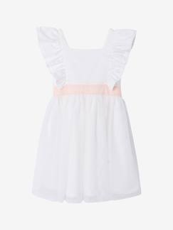 Robe cérémonie fille satin de coton à volants  - vertbaudet enfant