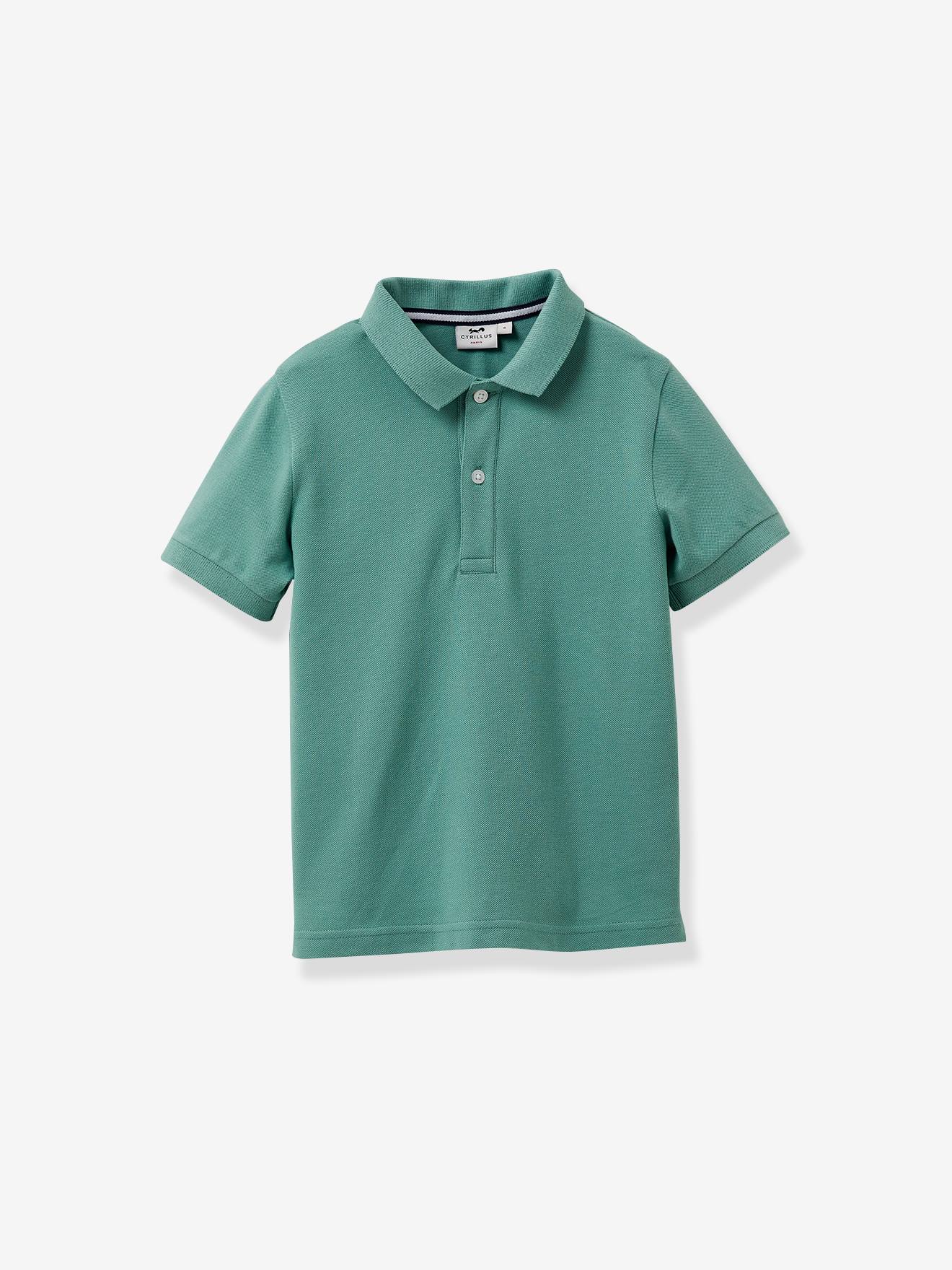 Polo Manche Courte Vert Sauge