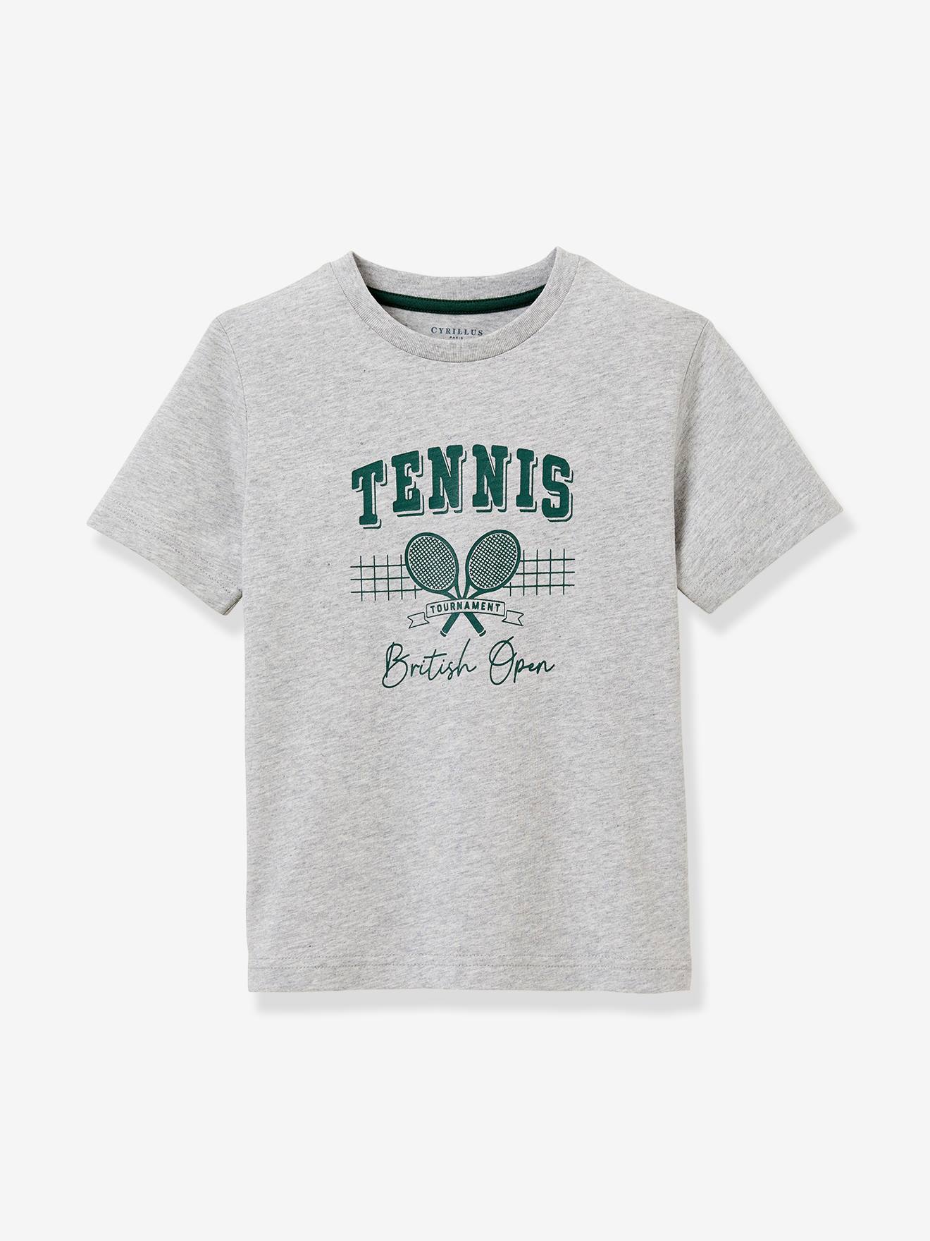 T-shirt Manche Courte Coton Bio Gris Chiné