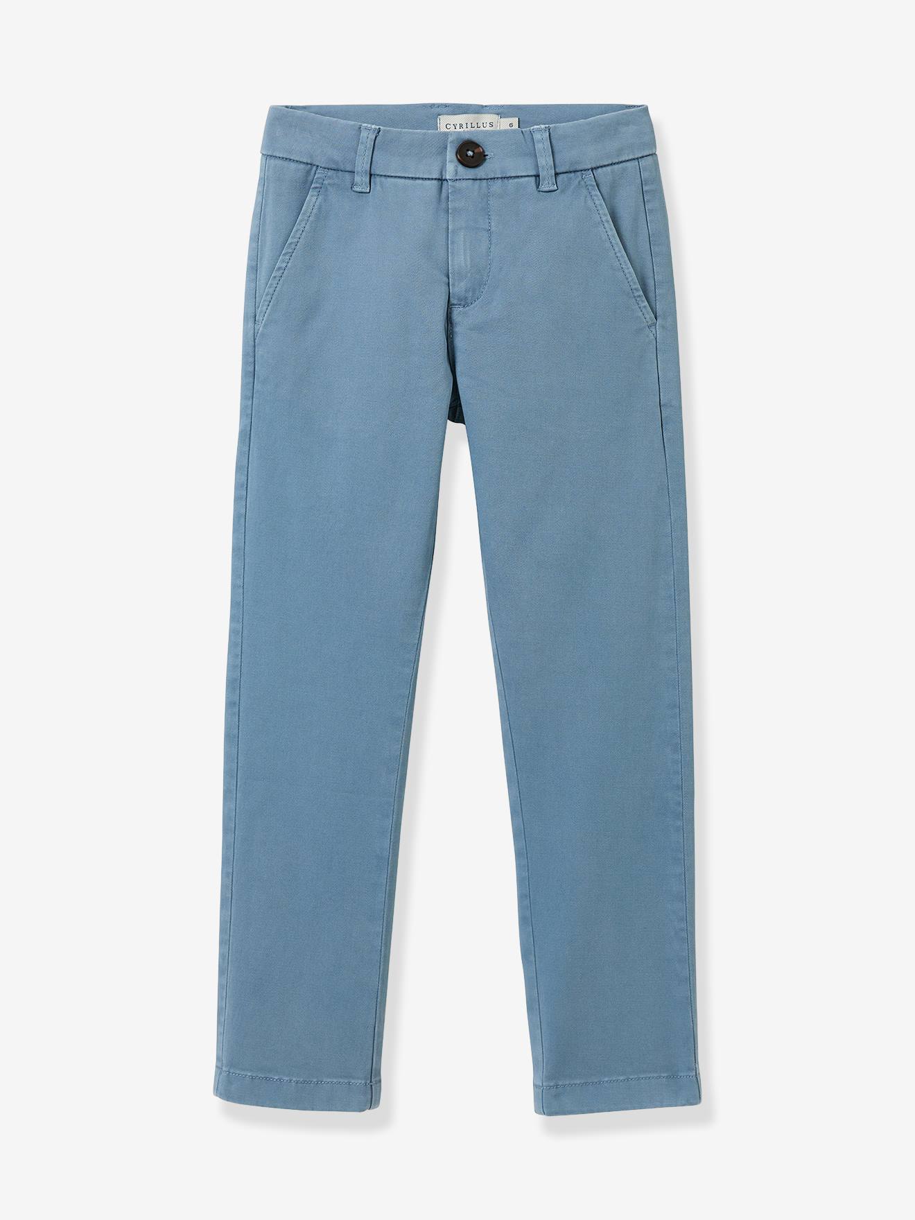 Pantalon chino bleu ardoise
