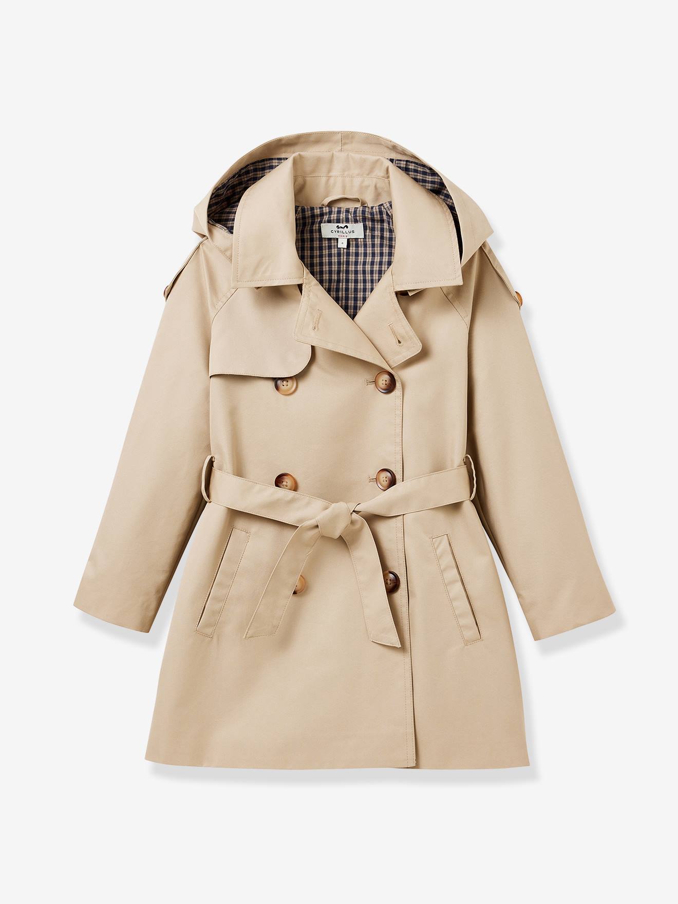 Trench enfant ceinture beige