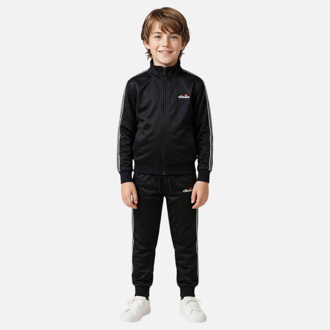 Ensemble Veste Et Pantalon Jogging Garçon À Imprimé Noir
