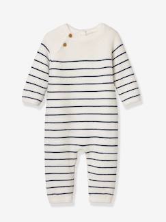 -Combinaison bébé marinière