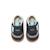 Sneakers garçon synthétique fermeture adhésive barefoot Bleu marine–pétrole+Bleu marine-turquoise+Jaune clair+Taupe-cuir 2 - vertbaudet enfant 