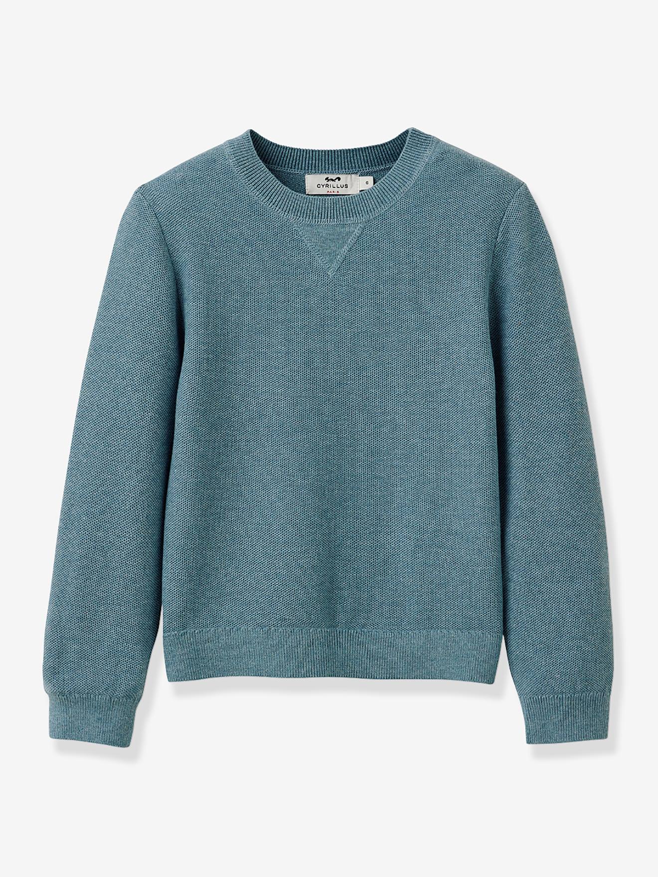 Pull Sweat Garçon Doux Bleu Ardoise