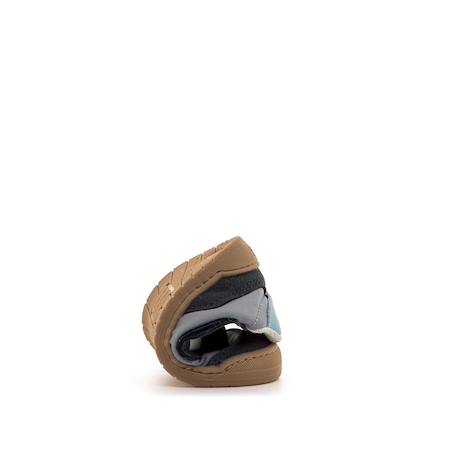 Sneakers garçon synthétique fermeture adhésive barefoot Bleu marine–pétrole+Bleu marine-turquoise+Jaune clair+Taupe-cuir 3 - vertbaudet enfant 