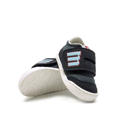 Sneakers garçon synthétique fermeture adhésive barefoot Bleu marine–pétrole+Bleu marine-turquoise+Jaune clair+Taupe-cuir 10 - vertbaudet enfant 