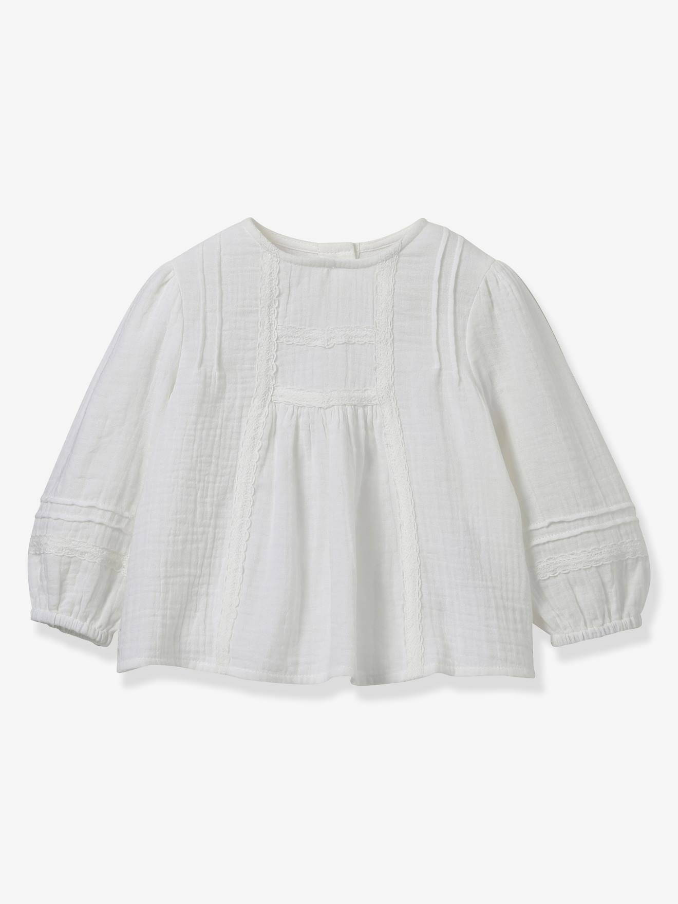 Blouse gaze de coton blanc
