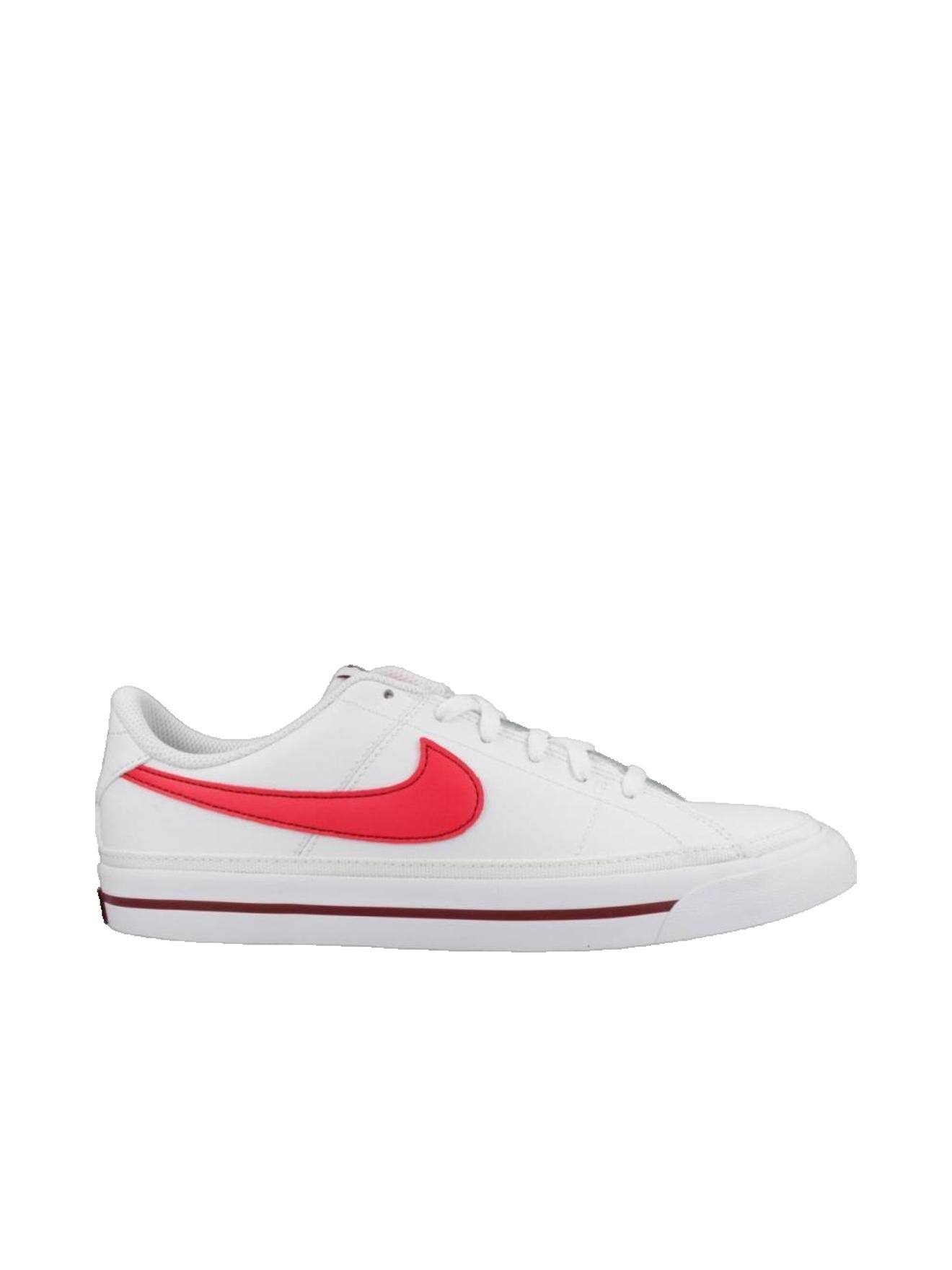 Chaussure De Tennis En Cuir Court Legacy Confort Lger Junior White Team Red Bright Crim 38 €