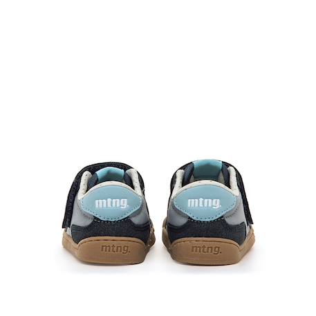 Sneakers garçon synthétique fermeture adhésive barefoot Bleu marine–pétrole+Bleu marine-turquoise+Jaune clair+Taupe-cuir 5 - vertbaudet enfant 