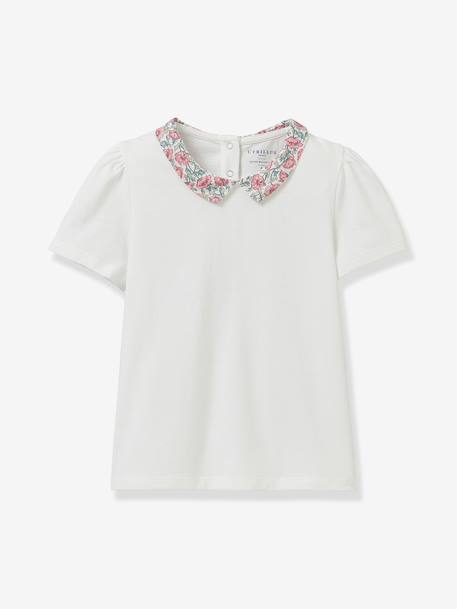 Fille-T-shirt, sous-pull-T-shirt-Tee shirt col habillé coton bio