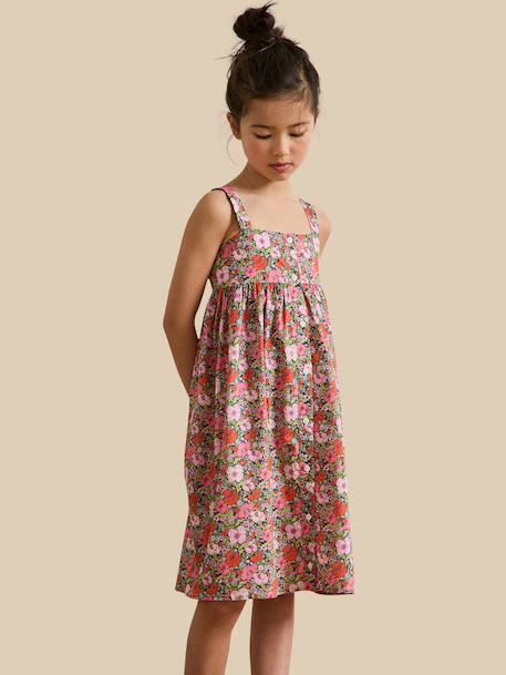 Fille-Robe-Robe  tissu liberty meadow song