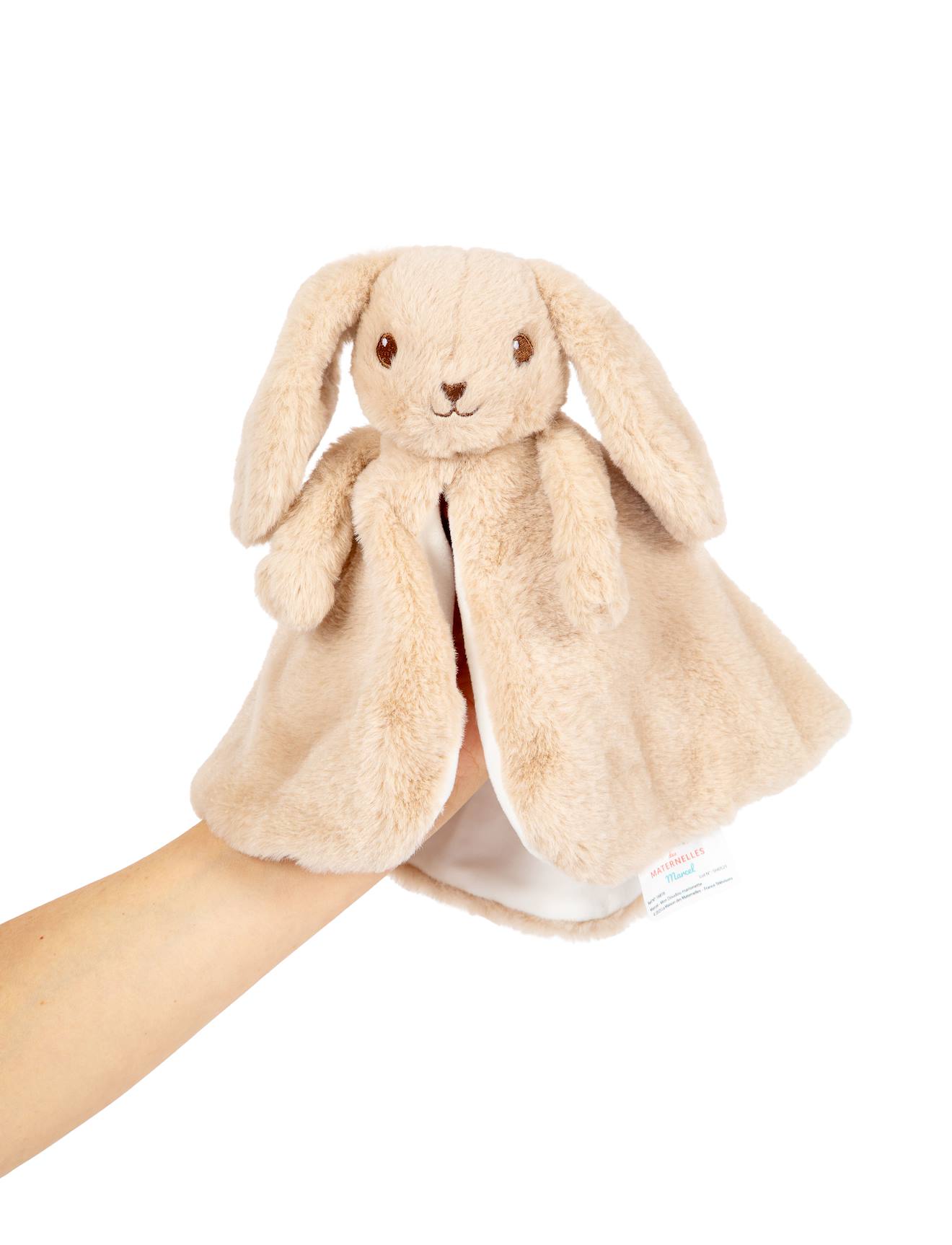 Marcel Doudou Lapin Cape Marionnette 20x20 Cm Beige (Pioupiou Et Merveilles) - Image 1