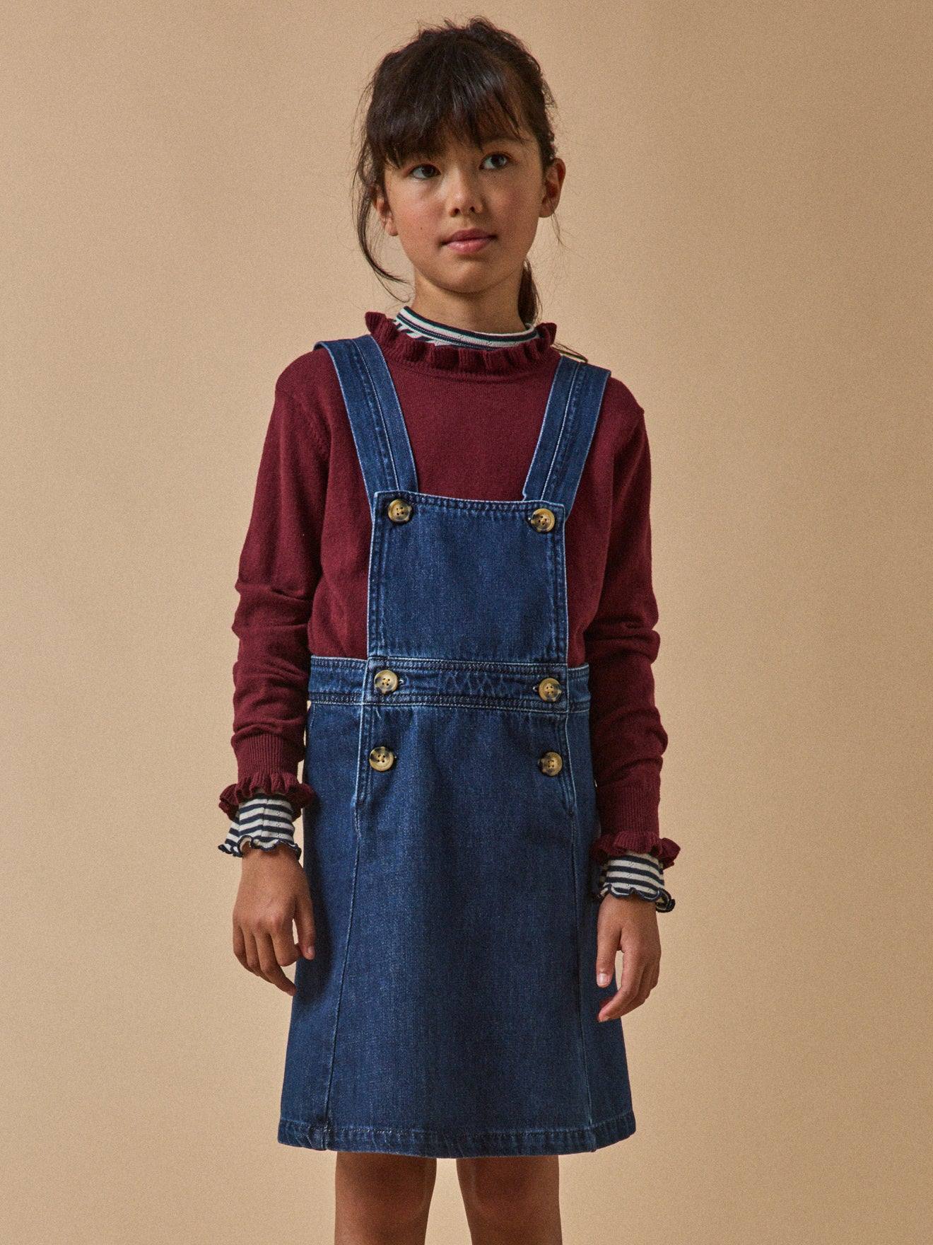 Robe Tablier En Denim Fille Denim Brut