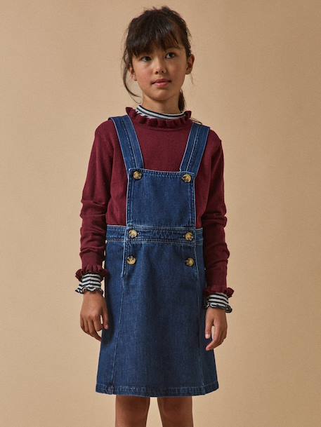 Fille-Robe-Robe tablier en denim fille