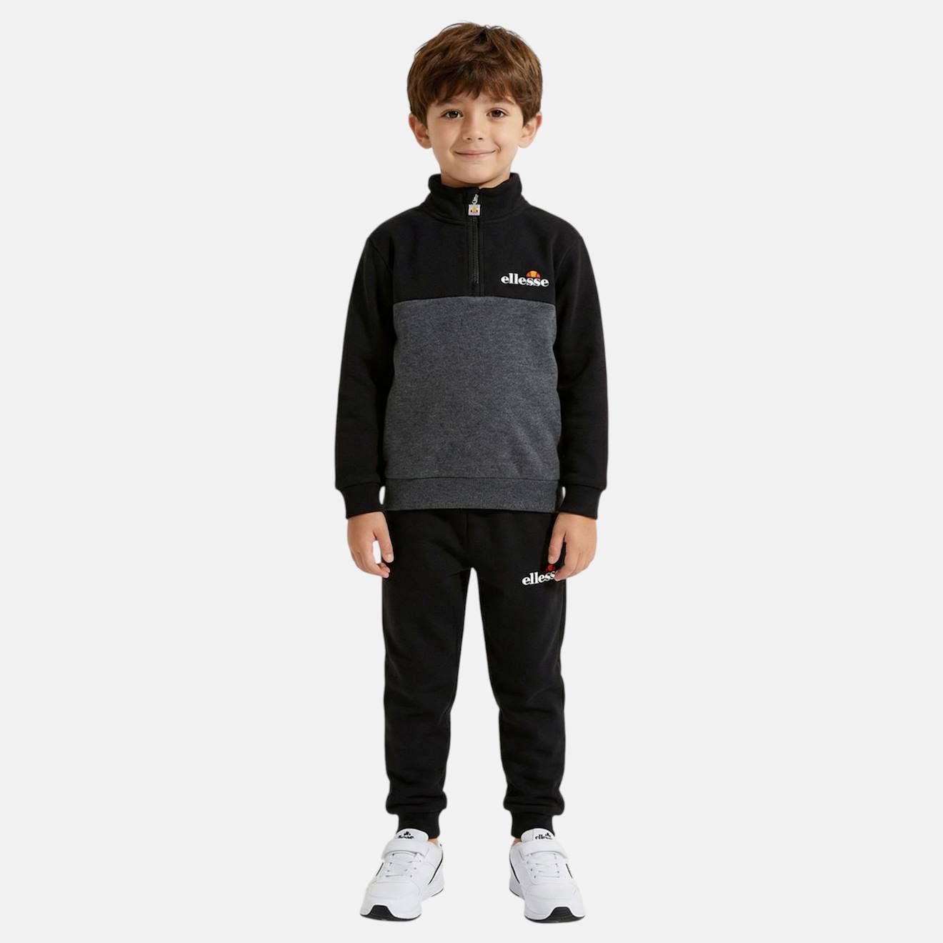 Ensemble Sweat Et Pantalon Jogging Garçon À Imprimé Noir