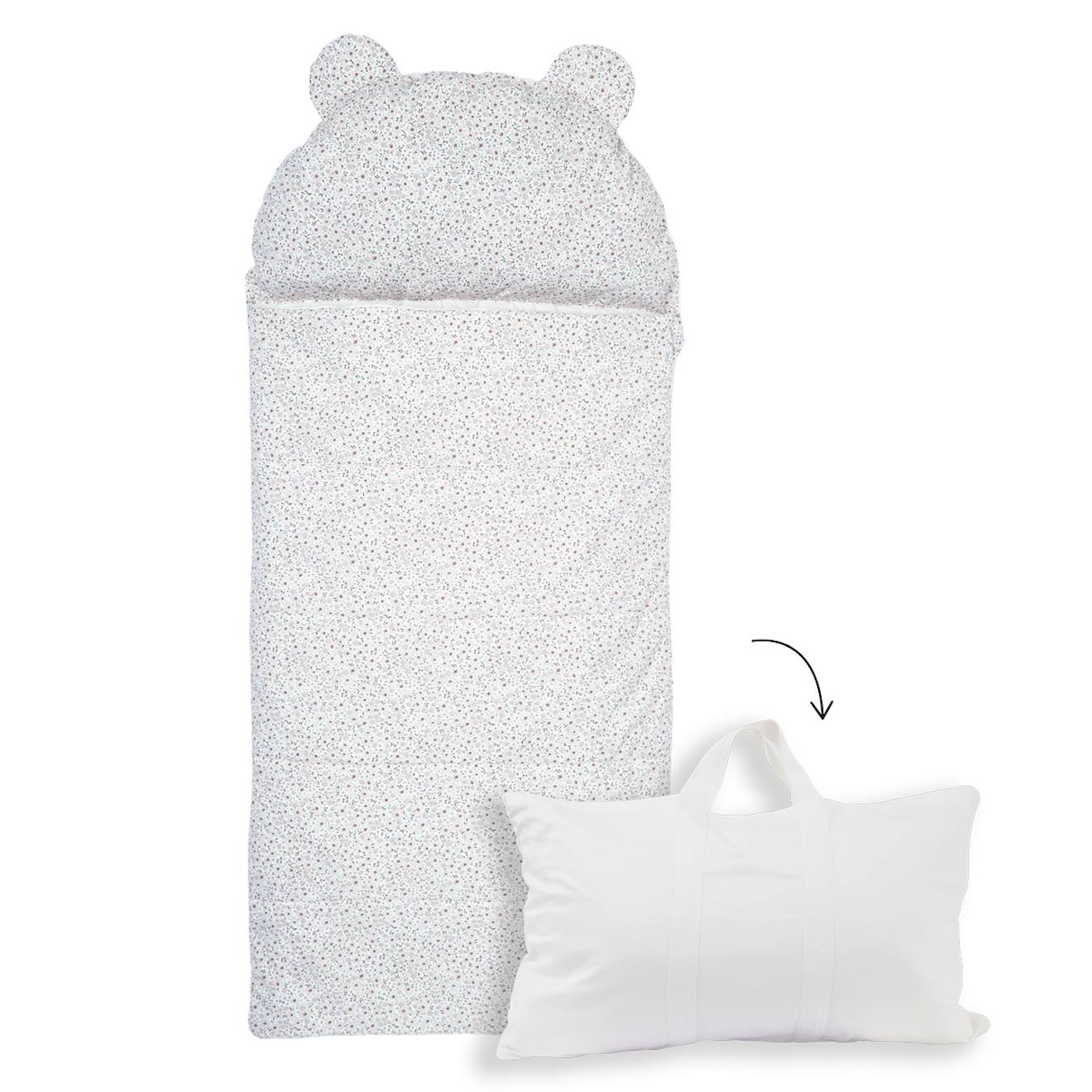 Sac De Couchage Coton Bio Fleurs Beiges