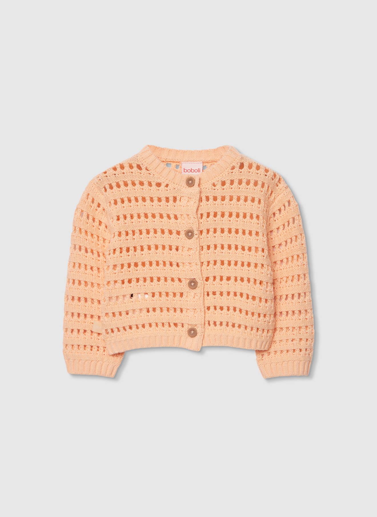 Gilet Bébé Tricot Orange