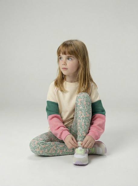 Fille-Legging sport fille imprimé fleuri