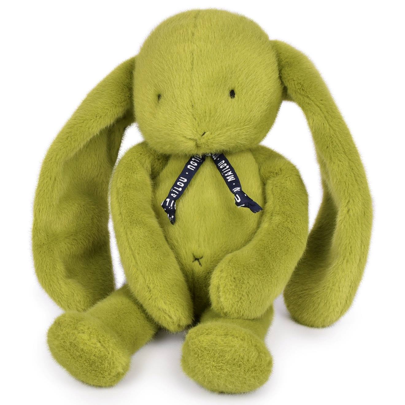 Peluche Lapin Méloé 37 Cm Vert