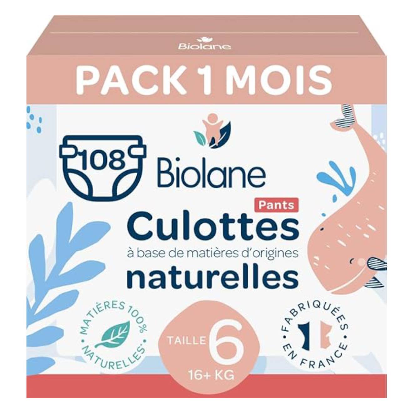 Couches Culottes Taille 6 (3 Paquets - 108 Couches) Multicolore
