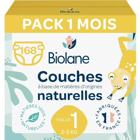 Biolane - Couches Taille 1 (6 Paquets - 168 Couches) Multicolore