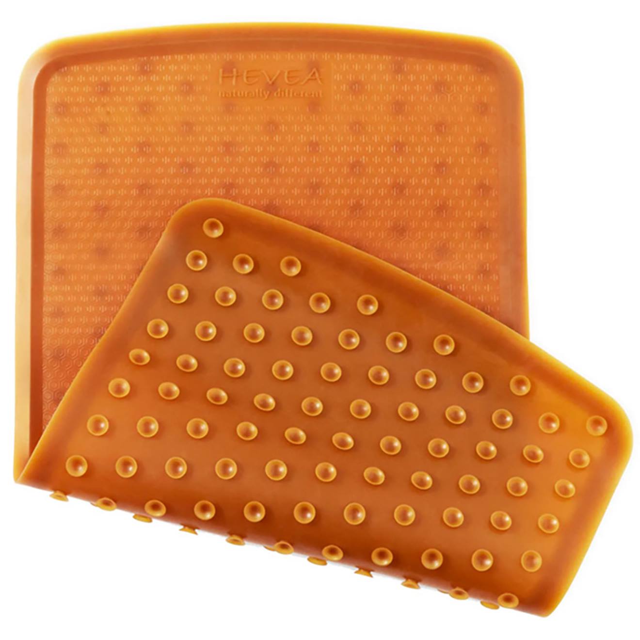 Tapis De Bain Antidérapant 55cm X 32cm En Caoutchouc Naturel Orange (Hevea) - Image 1