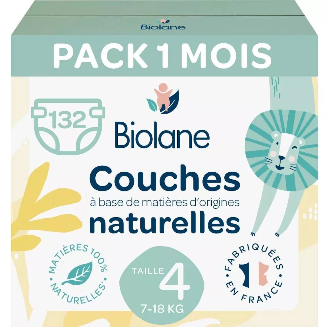 Couches Taille 4 (3 Paquets - 132 Couches) Multicolore