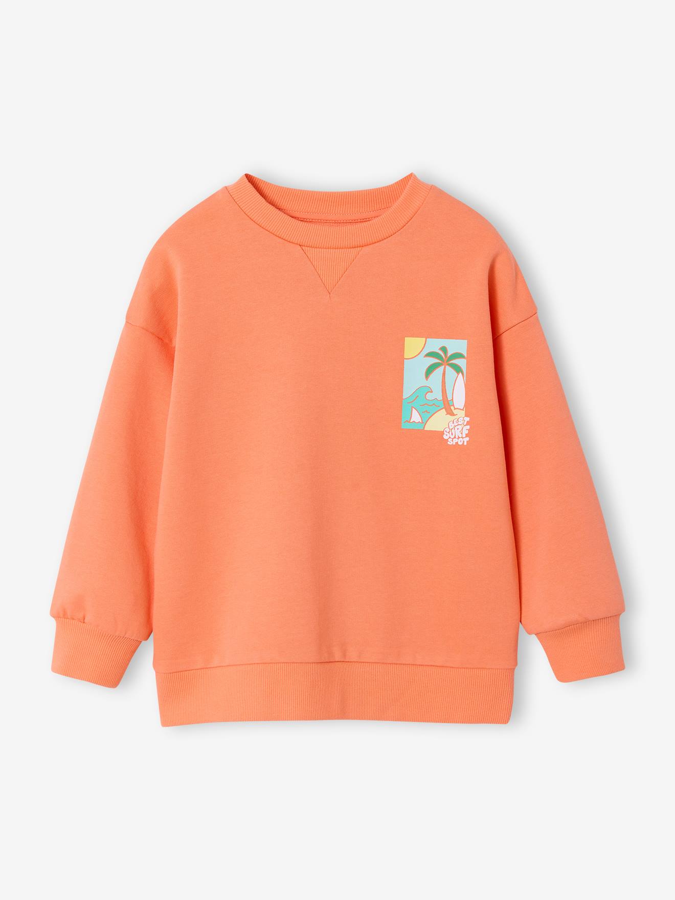 Sweat col rond manches longues mangue