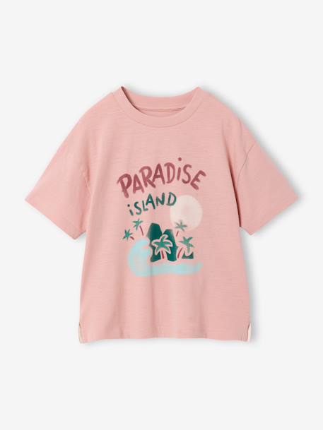 T-shirt manches courtes vieux rose 2 - vertbaudet enfant 