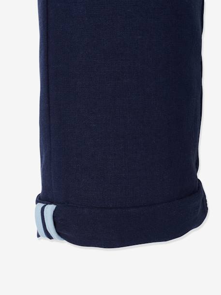 Pantalon garçon cérémonie chino en coton/lin beige+beige clair+bleu+marine foncé+vert sauge 26 - vertbaudet enfant 