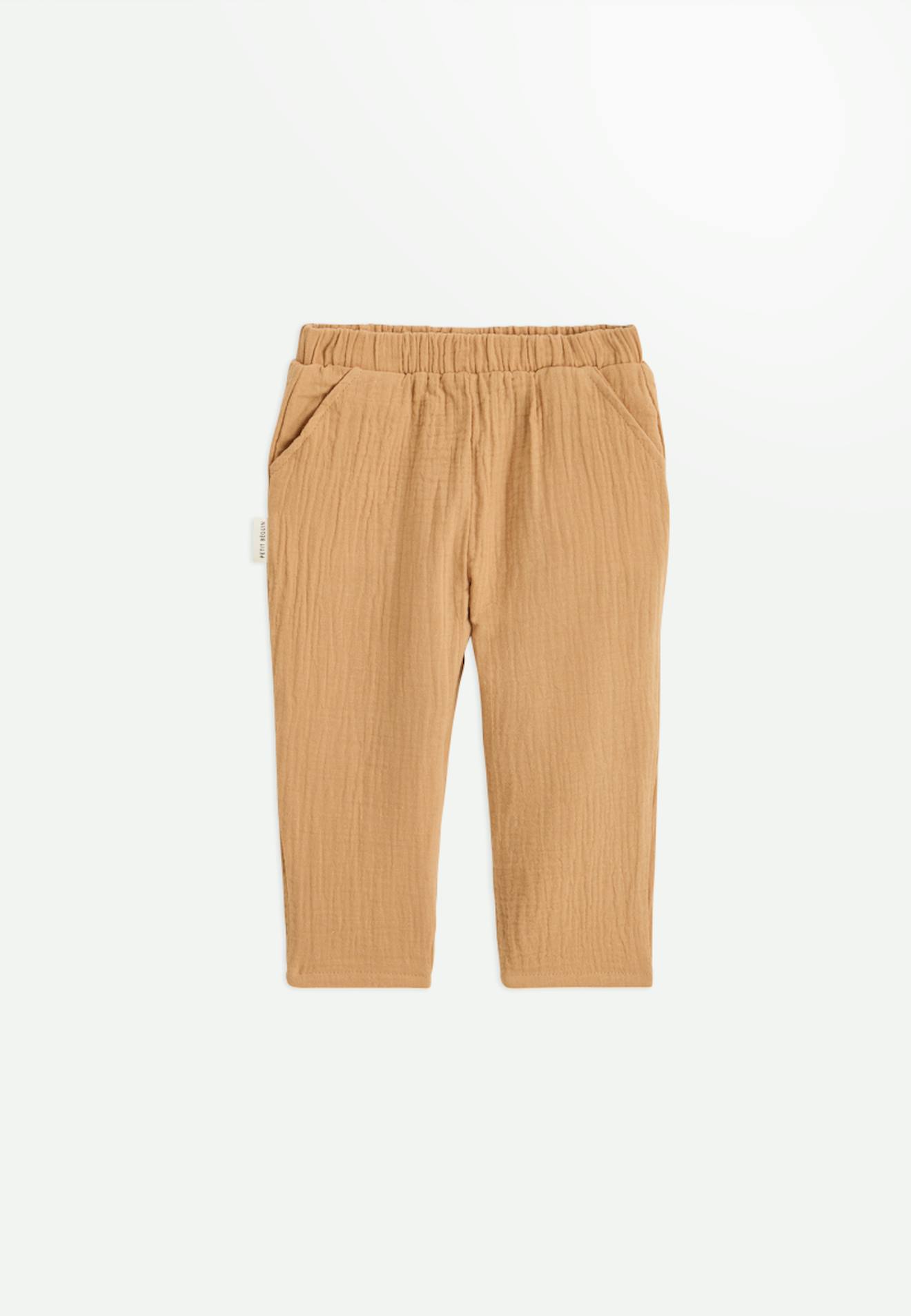 Pantalon Enfant En Gaze De Coton Baroudeur Moutarde